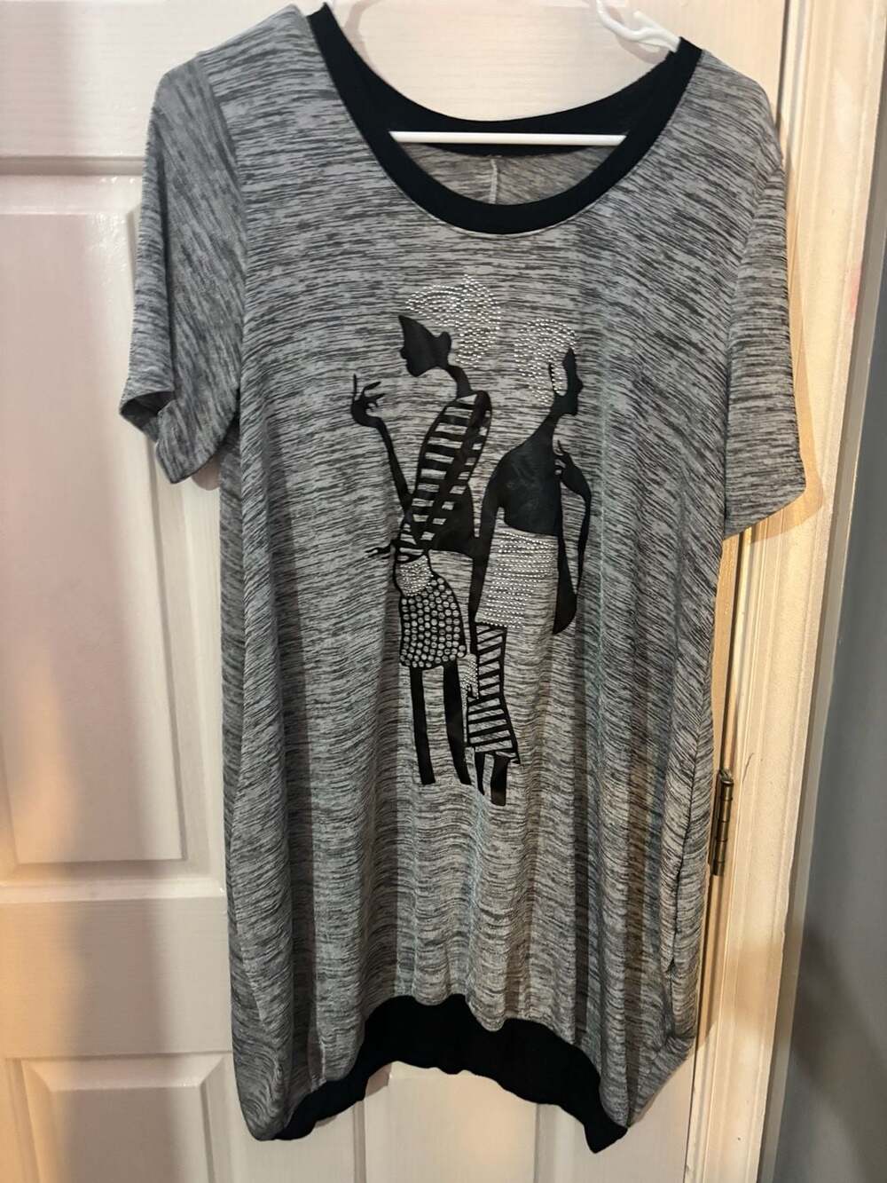 Roaman's Plus Size Ultra Drape V-Neck Swing Tunic Top
